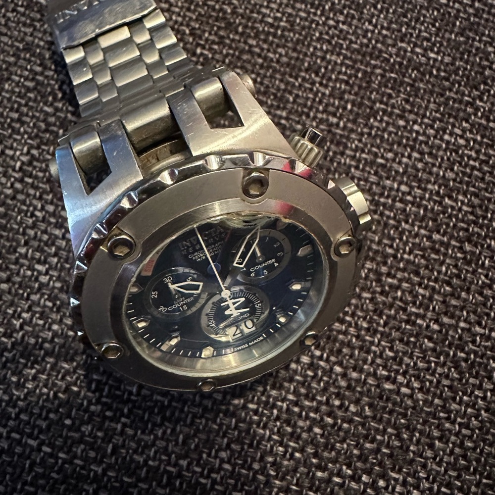 Invicta Men's Blue Dial Silver Watch - Picture 5 of 5